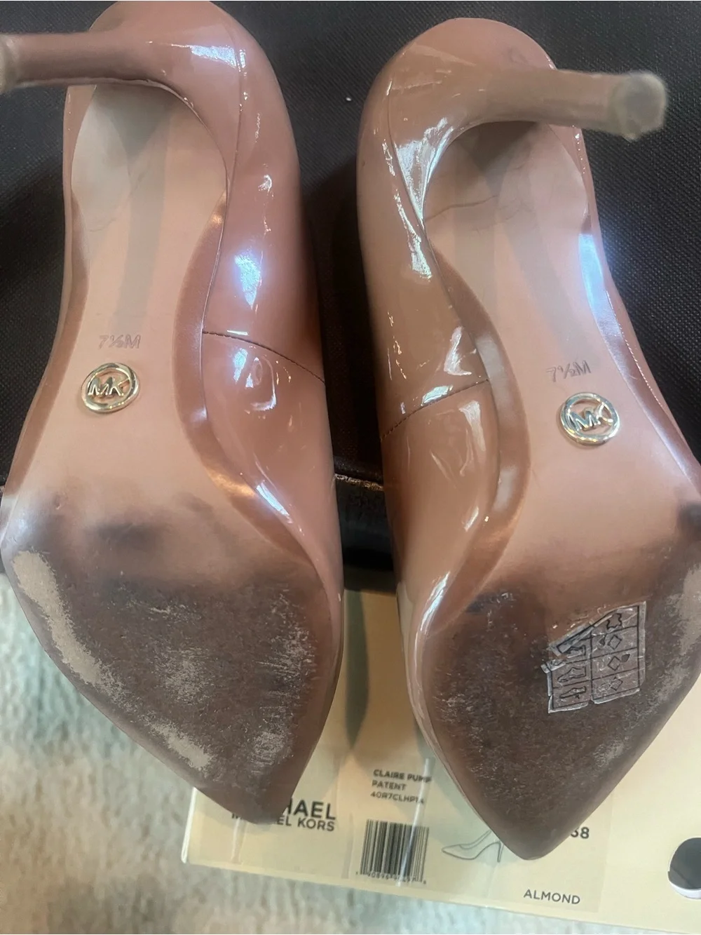 Michael Kors Classic Patent Pointed-Toe Pumps in Almond